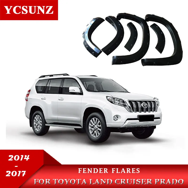 

Mudguard Pocket Riveted Wheel Arch With Nuts Fender Flares For Toyota Land Cruiser Prado Fj150 LC150 2014 2015 2016 2017 5 Doors