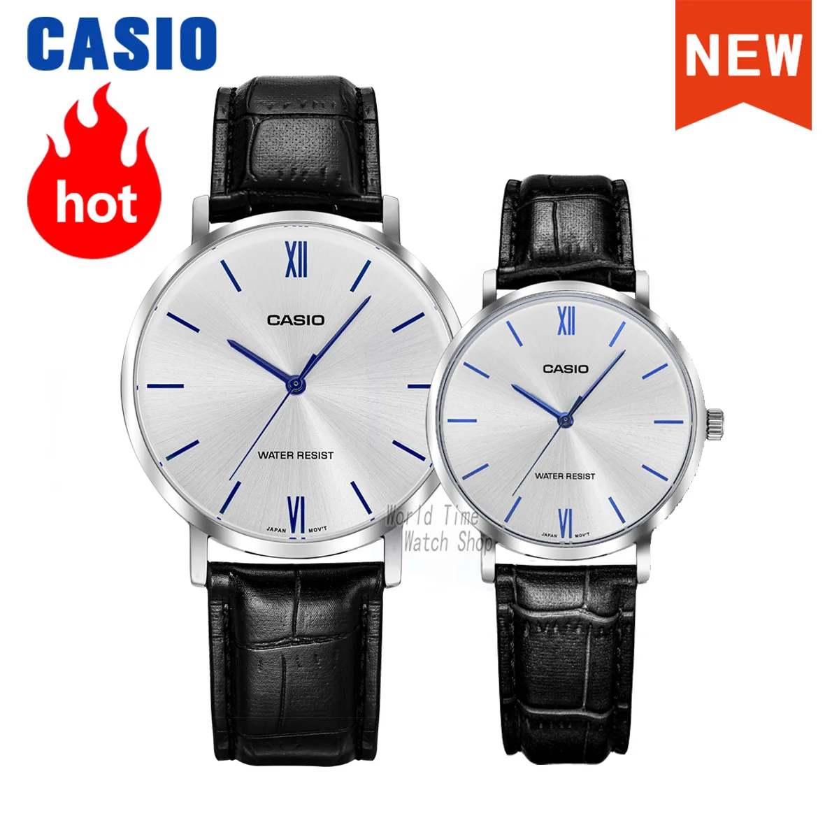 Casio Couple Watch Top Brand Luxury Set Quartz Waterproof Watch Men Ladies Gift Luminous Watch