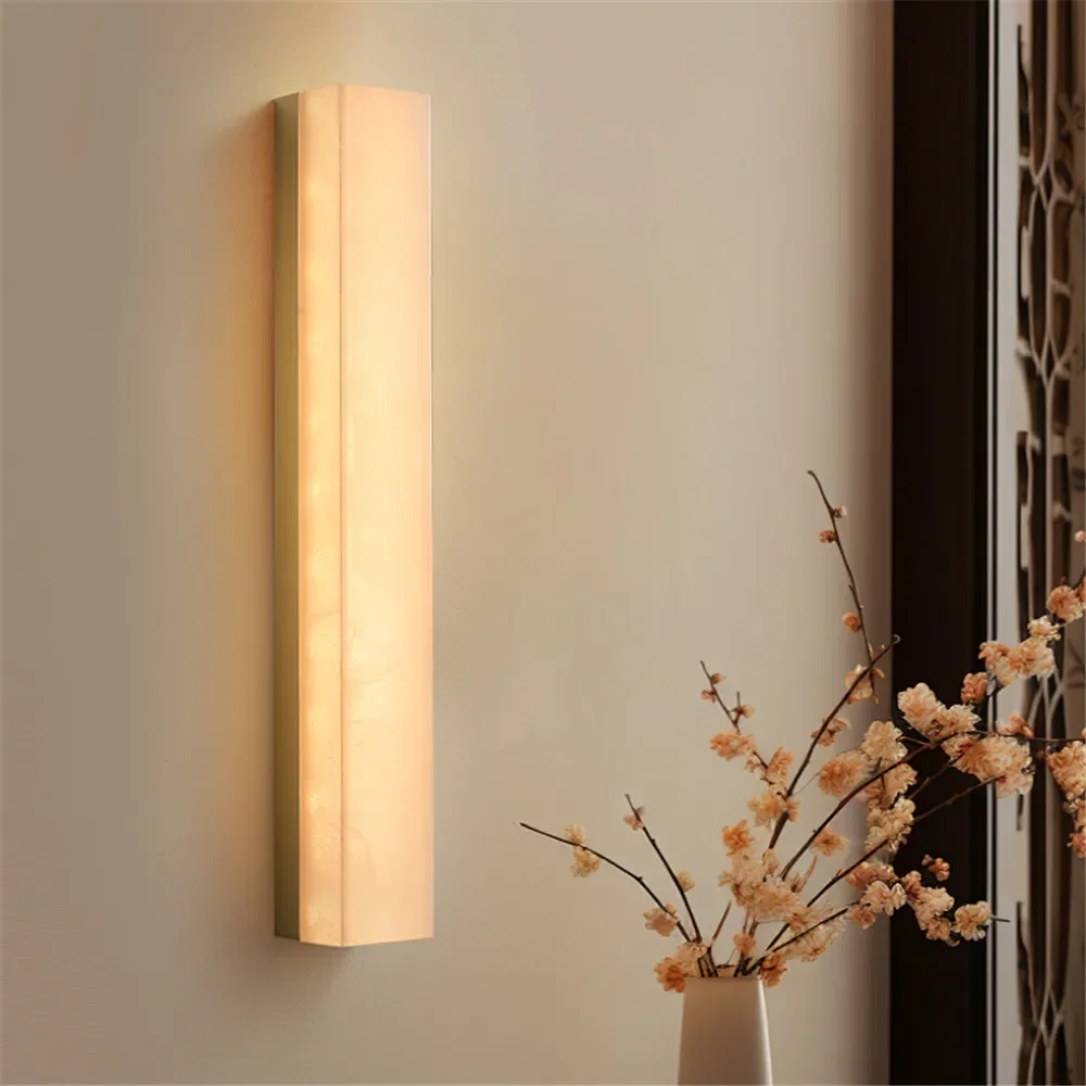 Современная латунная настенная лампа TYLA креативный мраморный гостиной спальни