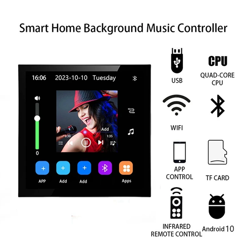 Andriod 10 Eshare Wi-Fi Bluetooth Сенсорный домашний кинотеатр цифровой стерео музыкальный