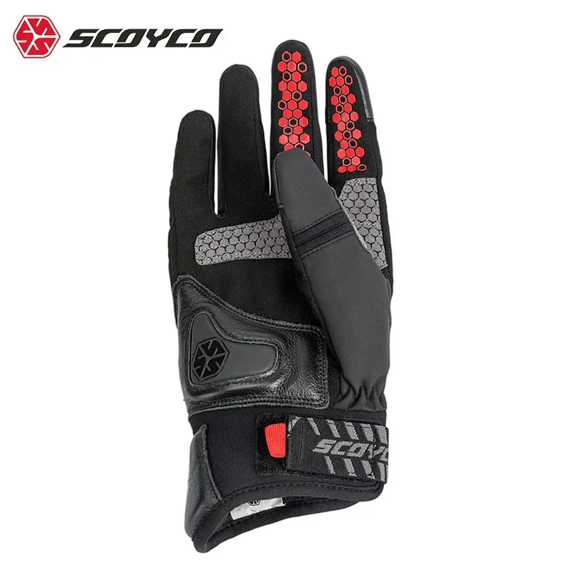 Scoyco мотоциклетные перчатки для мужчин и женщин гоночный автомобиль осень зима