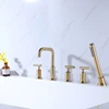 contemporary hot sale two functions black hidden conceal recessed wall mount bathtub faucet