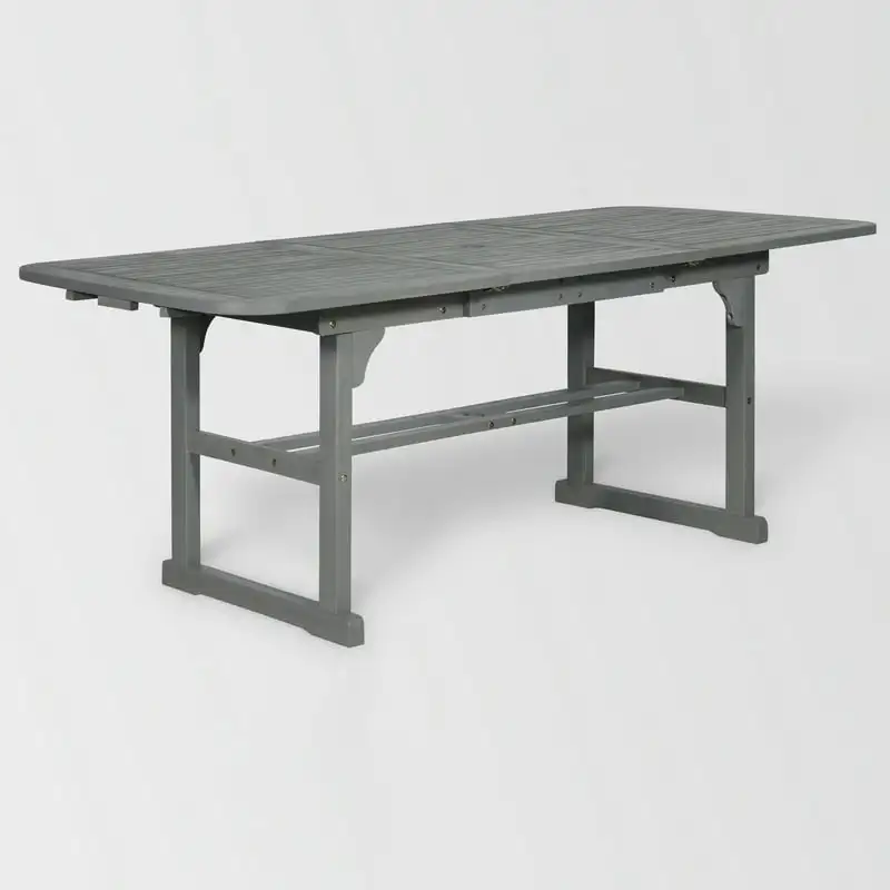 

Outdoor Patio Extendable Dining Table, Grey Wash