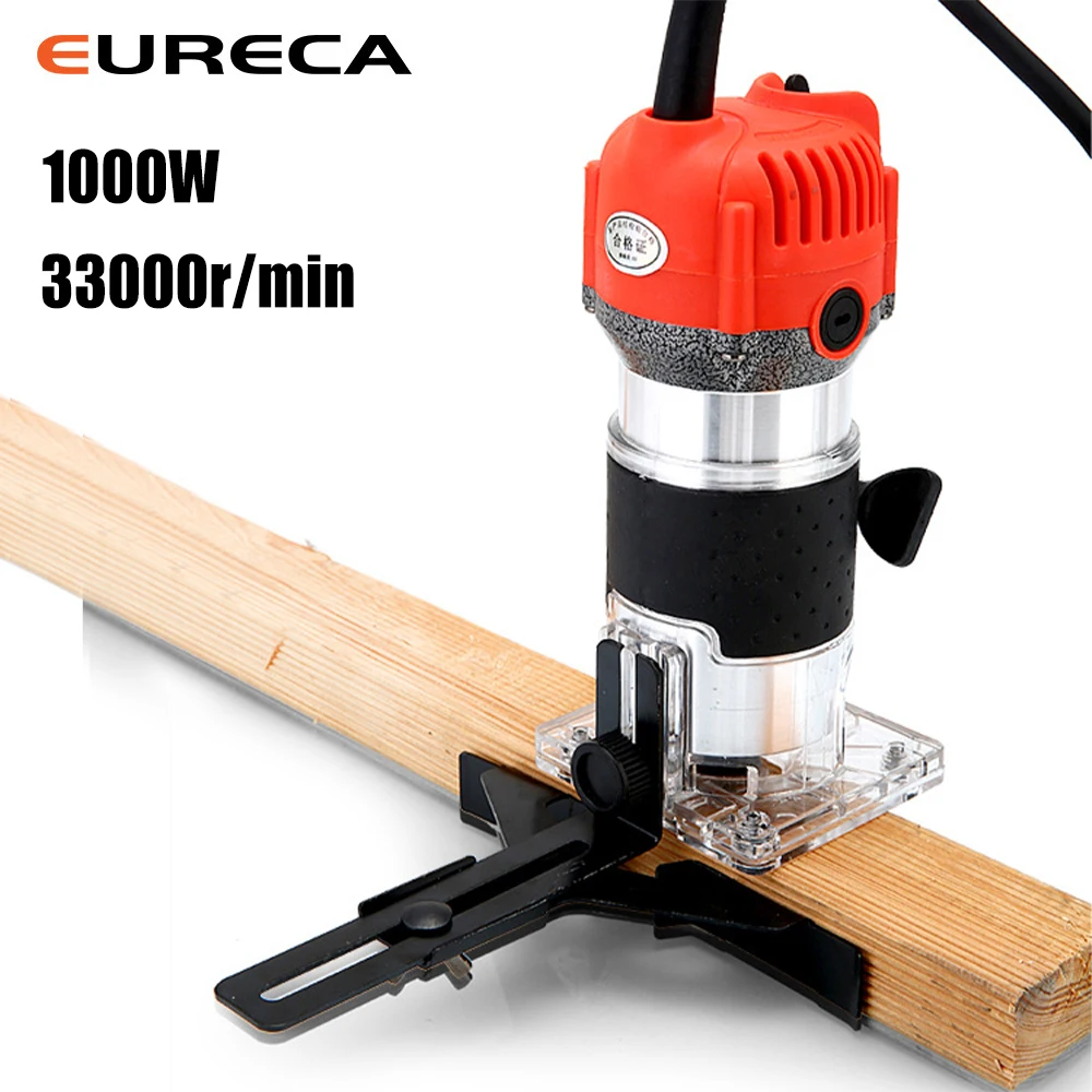 1000W 33000r/min Woodworking Trimming Machine Wood Router Tool Combo Kit Engraving Electric Hand Trimmer With Milling Cutter