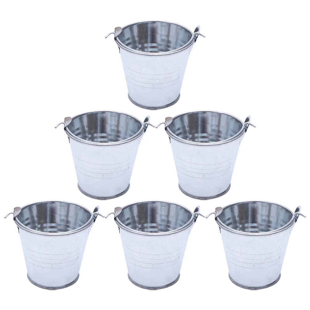 

Mini Buckets Bucket Metal Small Pailsfor Flower Tin Party Pot Storage Handle Handles Candy Snack Kids Favors Easter Basket Iron