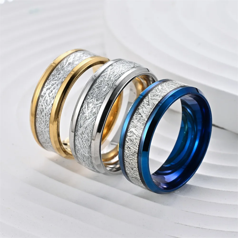 

Stainless Steel Fidget Rings for Charm for Men Weddings Promise Band with Cool Partially Rings Set Anxiety Ring for Women