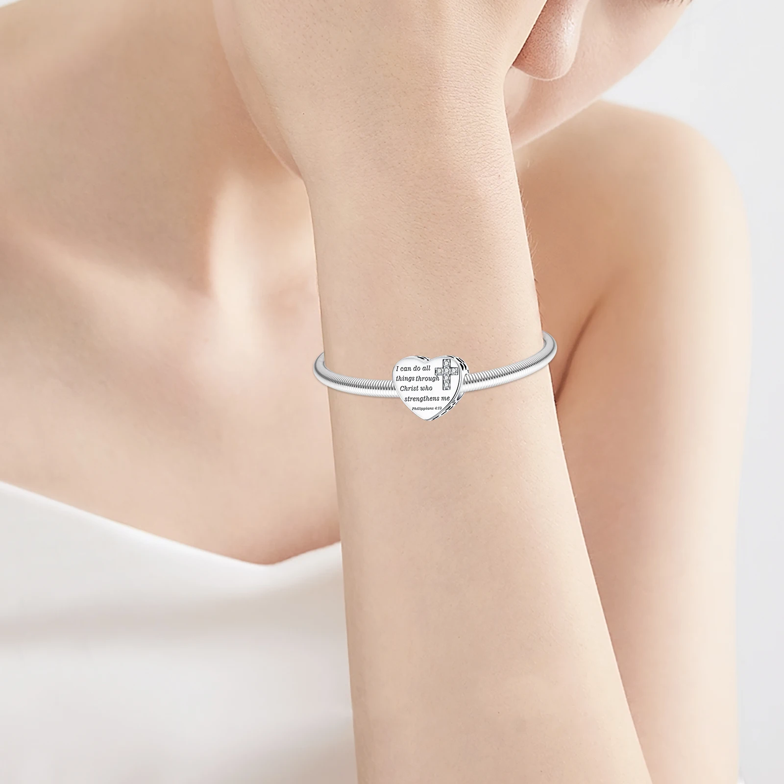 Посеребренные очаровательные кресты с бриллиантами я могу сделать все