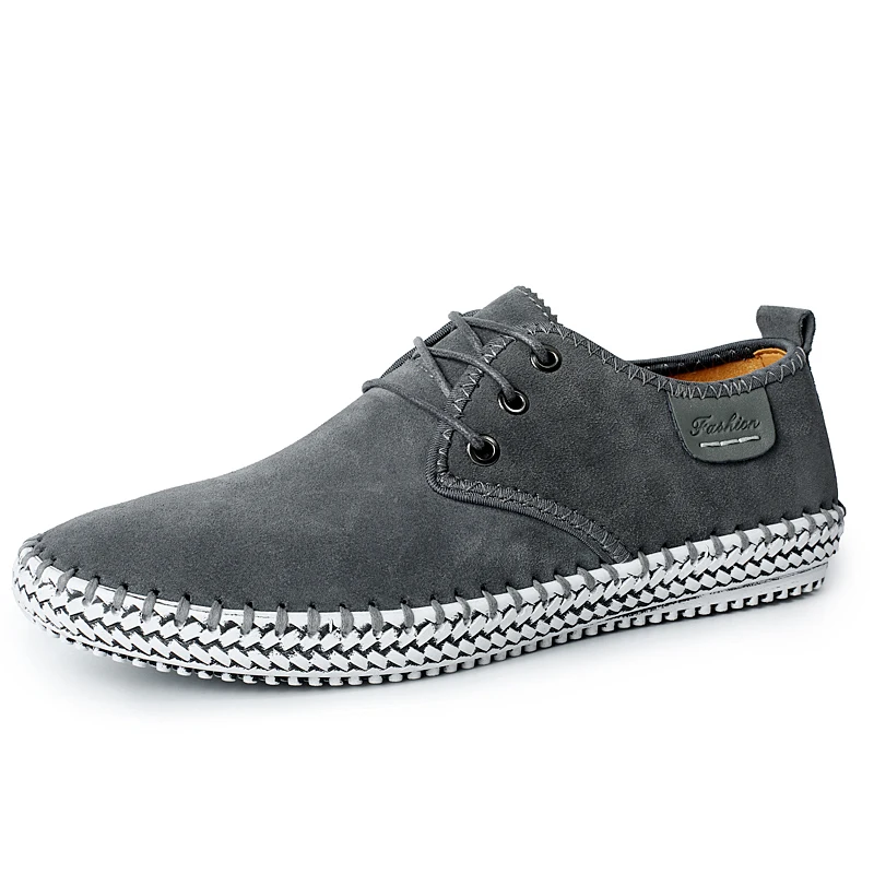 

New Fashion Genuine Leather Casual Shoes Men Loafers Cow Suede Men Shoes Breathable Outdoor Flat Shoes Walking Zapatos Sneakers