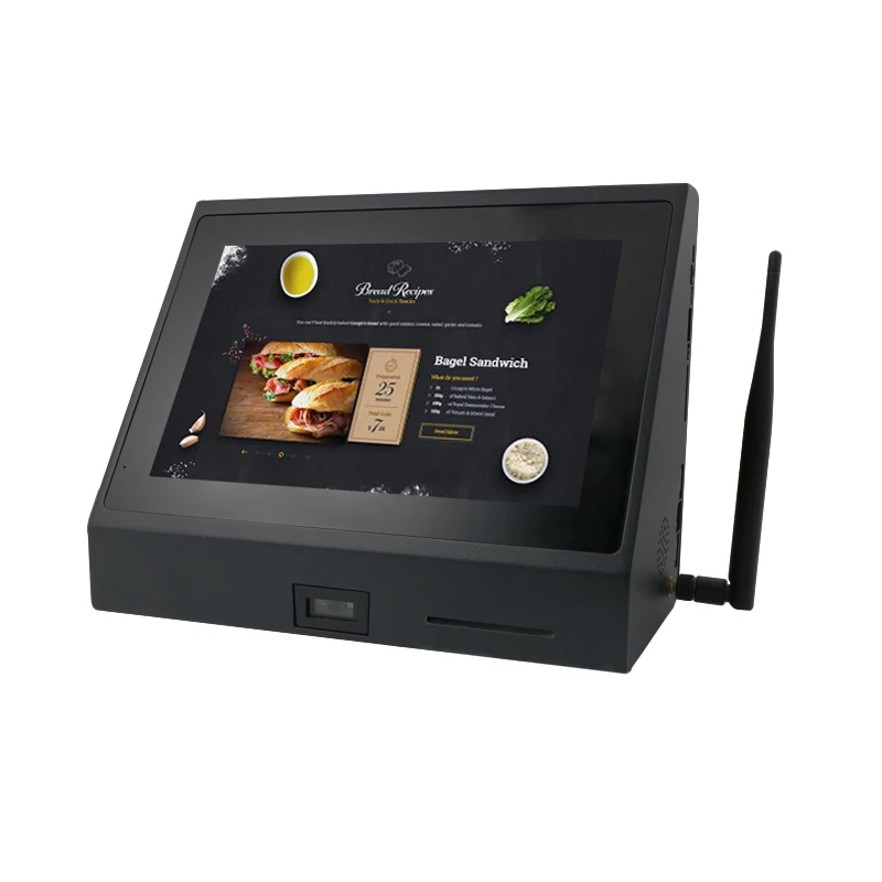 

2D Scanner QR Code Bar Code 10 inch Desktop Digital Signage Android Display