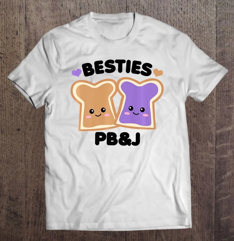 

Футболка премиум класса с арахисовым маслом для девушек и подружек Pb & J Bff Топ для мужчин футболка оверсайз для женщин футболки Мужская одеж...