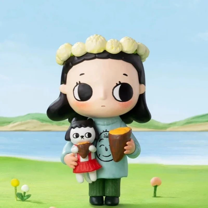 Фото POPMART Серия Nyota Chibi Maruko Chan: Загадочная коробка-сюрприз (Blind Box), коллекционная фигурка, милая аниме-фигурка, настольное украшение №5