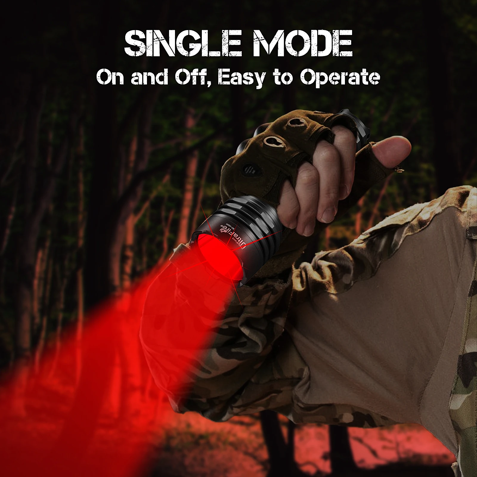 UltraFire WF-509R Красный фонарь 10 Вт Мощный тактический охотничий с длинной стрелой 300