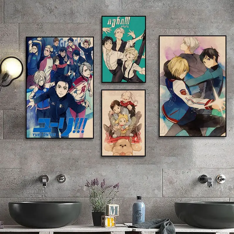 

YURI!!! On ICE Movie Posters Wall Art Retro Posters For Home Home Decor
