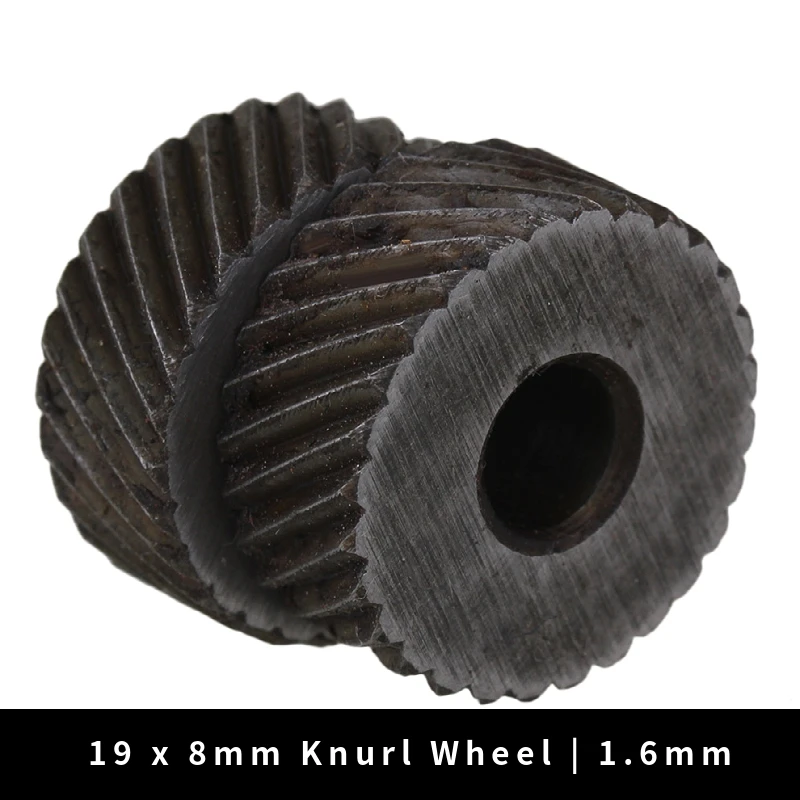 

2PCS 19 x 8mm Knurl Wheel Tool Diagonal Coarse Twill Pattern 1.6mm Pitch Roller