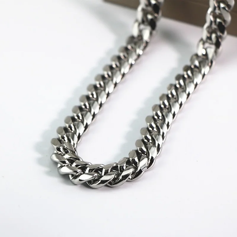WZNB 1meter/Lot Stainless Steel Cuban Chains For Jewelry Making Bracelet Necklaces Accessories DIY Supplies Bulk Wholesale