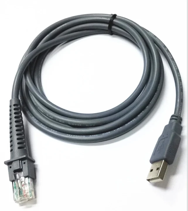 10 шт. кабель USB A папа к RJ45 7 футов 2 м для сканера штрих-кодов LS4278 LS2208 2208AP by Generic -