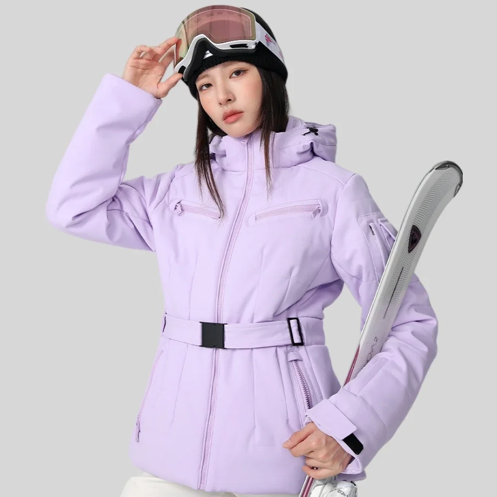 Женская тонкая лыжная куртка толстые теплые топы для сноуборда хлопковая