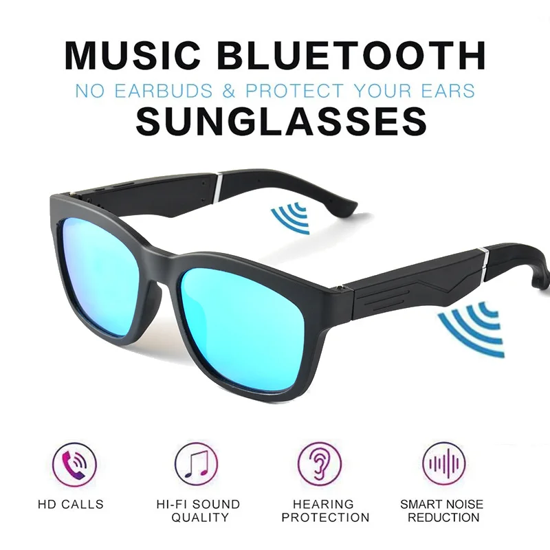 

Smart Intelligent Reality Glasses Bluetooth 5.0 Glasses Android IOS AI Eyewear TWS Wireless Music Earphones Sunglasses Fashion