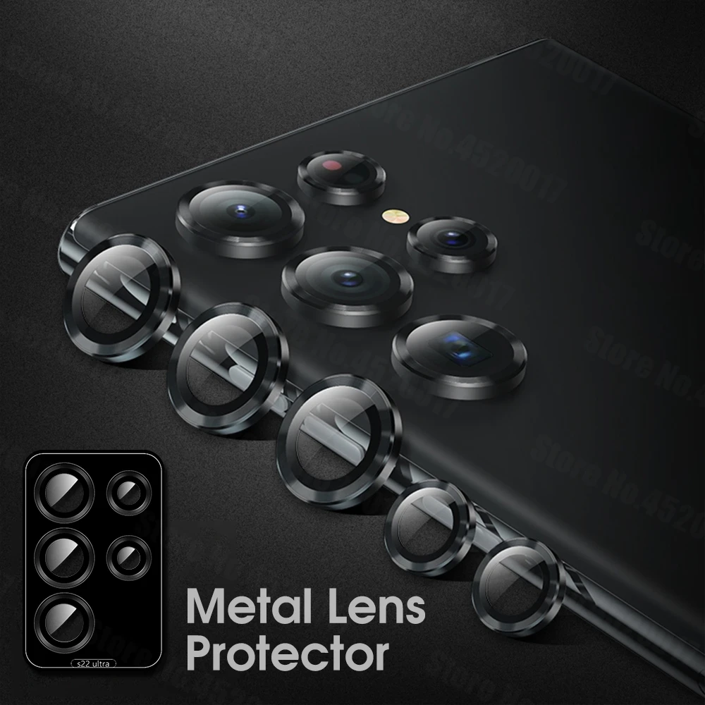 For Samsung Galaxy S22 Ultra Metal Camera Lens Screen Protector Case s22 ultra Aluminum Alloy Glass |