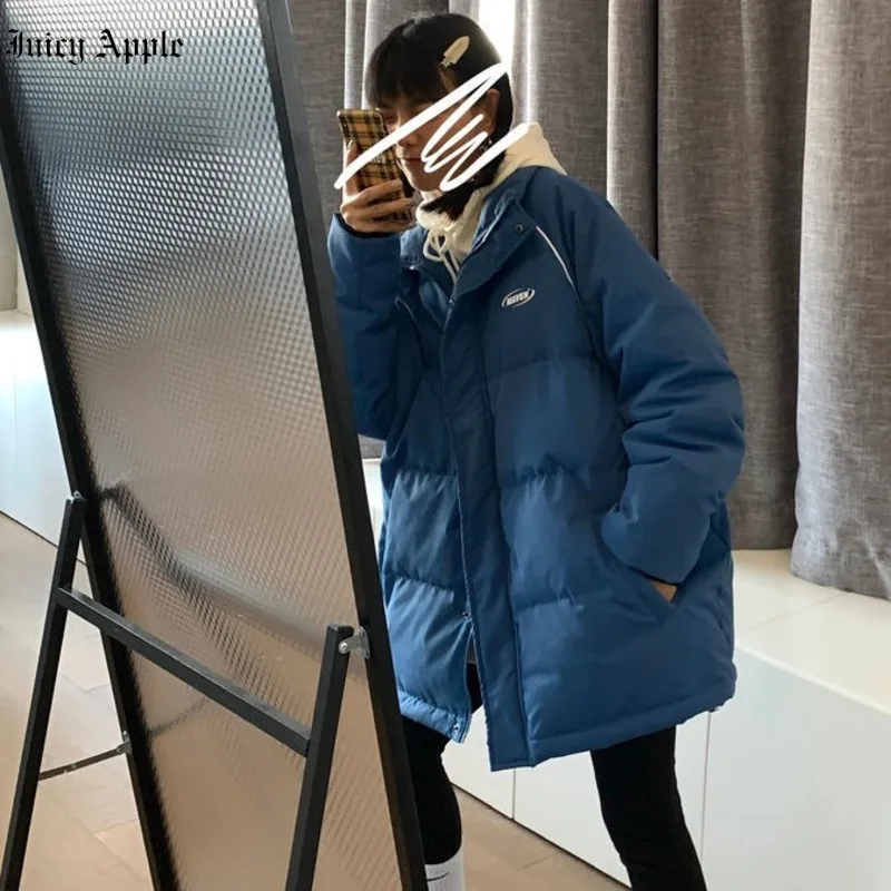 Women's Winter Jackets 2022 Fashion Thick Warm Parka Streetwear Coat Vintage Long Sleeve Female Clothing Outerwear Chic Tops Y2k