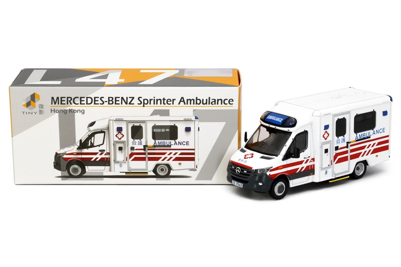 

Tiny 1:76 MB Sprinter FL AMBULANCE White Diecast Model Car