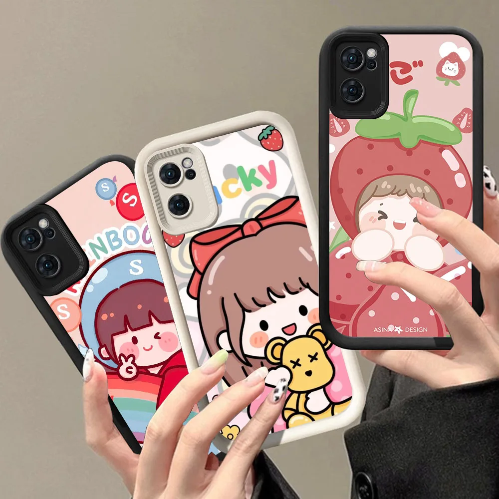 MK-14 Чехол Sweet Girl для Realme Narzo 20 20A 30 30A 50 50A 50I 70X N53 N55 N63 N65 Prime Противоударный