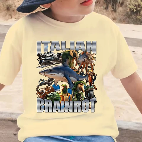 Детская футболка Brainrot хлопковая