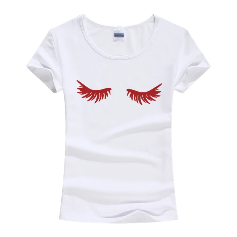 

Spring and Autumn New Women's T-Shirt Eyelash Funny Short Sleeve Fashion Women's T-Shirt Women's 2023 Casual T-shirt XXS-6XL