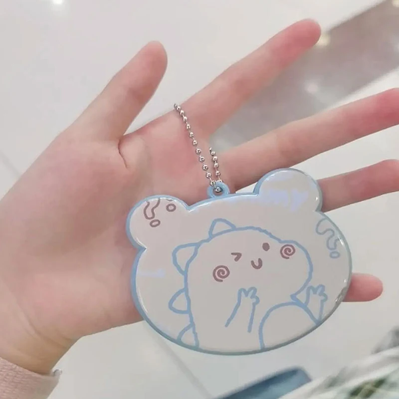 1 шт. мини-складная зеркальная щетка для волос милая расческа с мультяшным