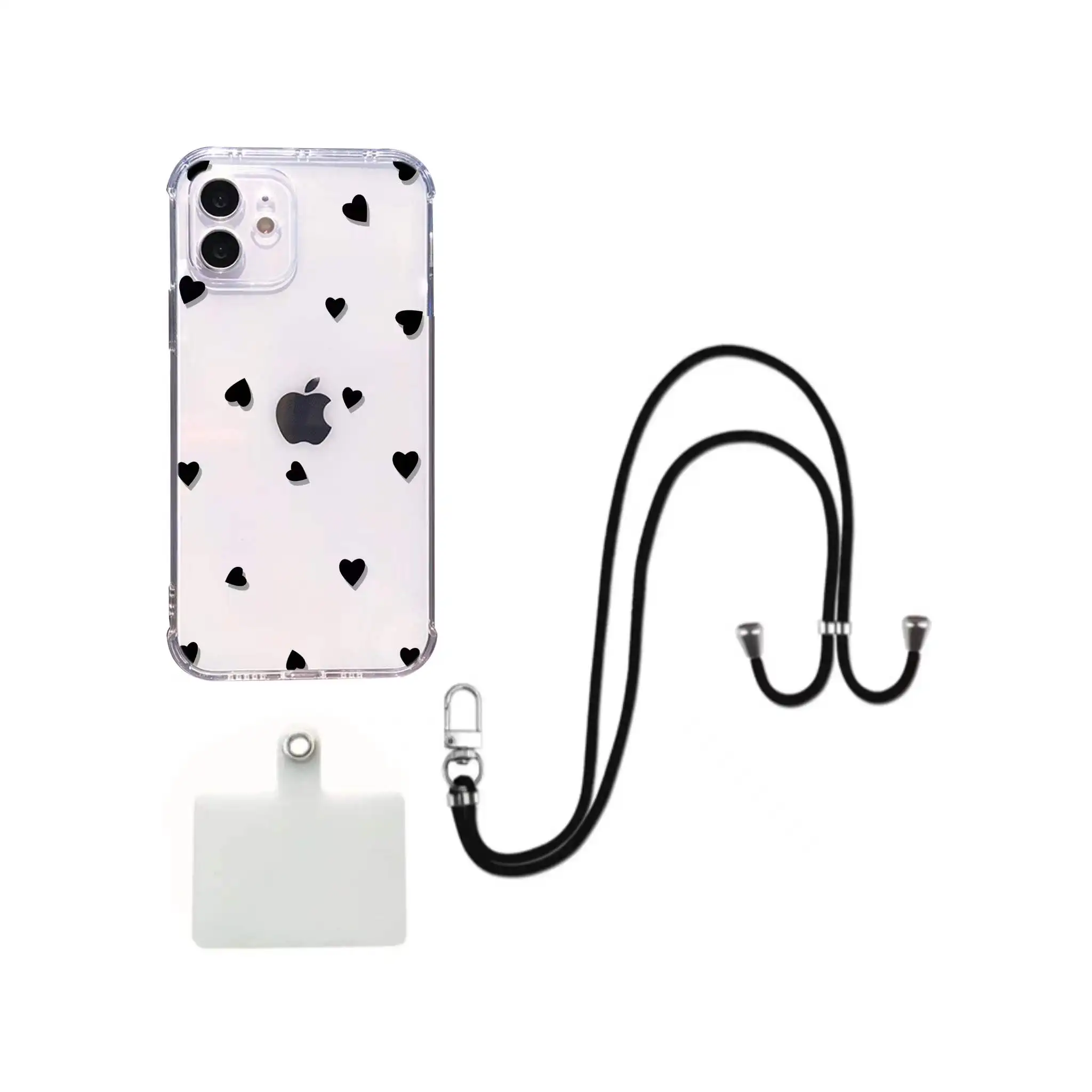

Модный прозрачный чехол с ремешком и цепочкой для Huawei P8 P9 P10 P30 P20 P30 Y7P P40 Lite E Nova 7i 6SE 4E Honor 20S P30 Pro Plus