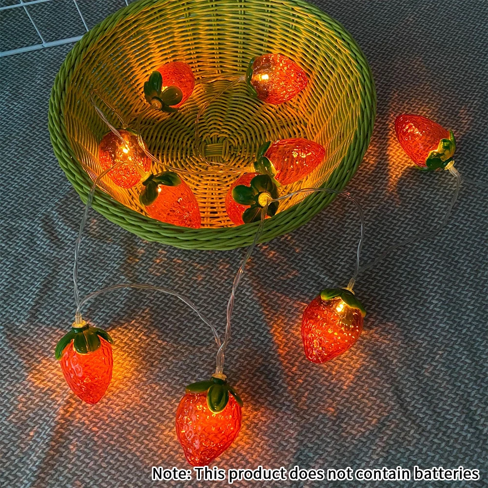 

Strawberry Pineapple Fruit String Lights Grape Lemon Banana Battery Powered Wedding Birthday Holiday Christmas Home Decor Gifts