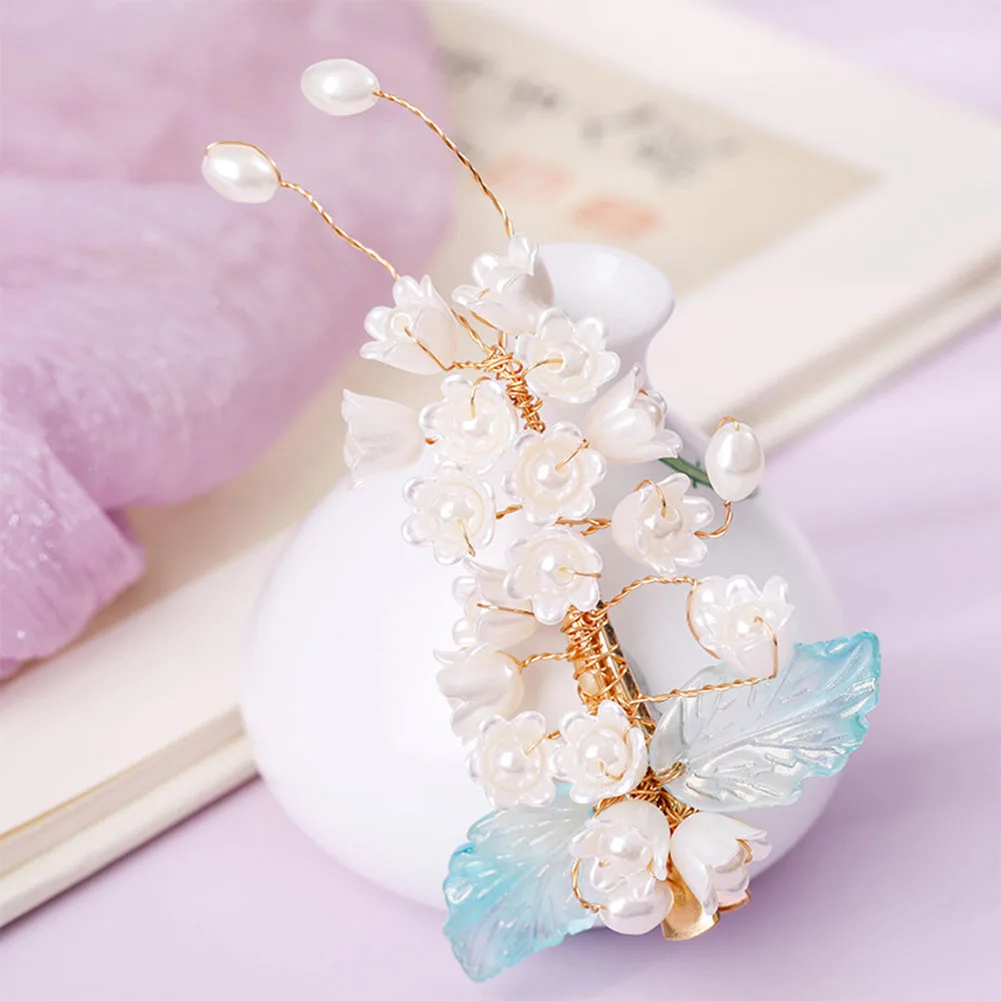 

Заколки для волос с белыми цветами для китайской одежды, 2 шт.