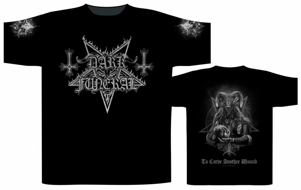 Темная погребальная рубашка для вырезания другой раны S M L XL XXL металлическая