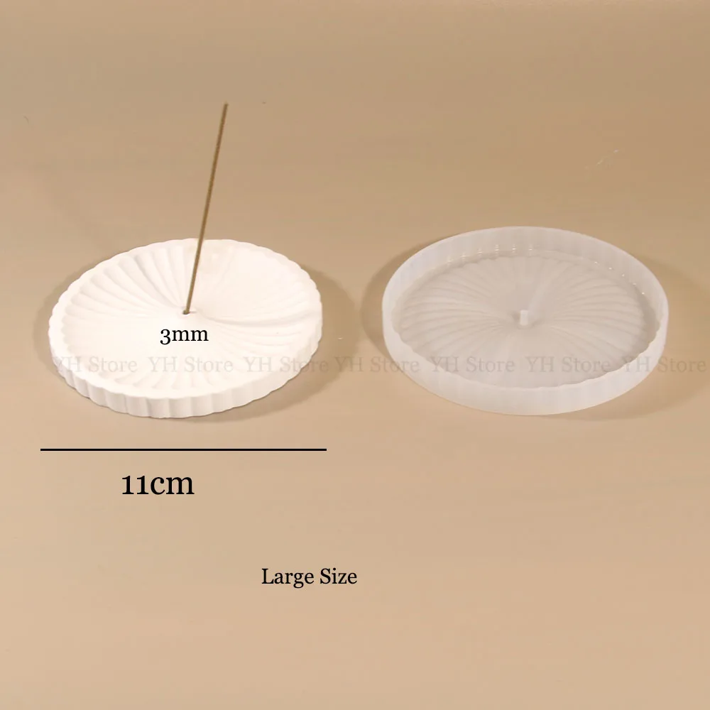 Уникальная силиконовая форма для бетона Круглый держатель благовоний подноса