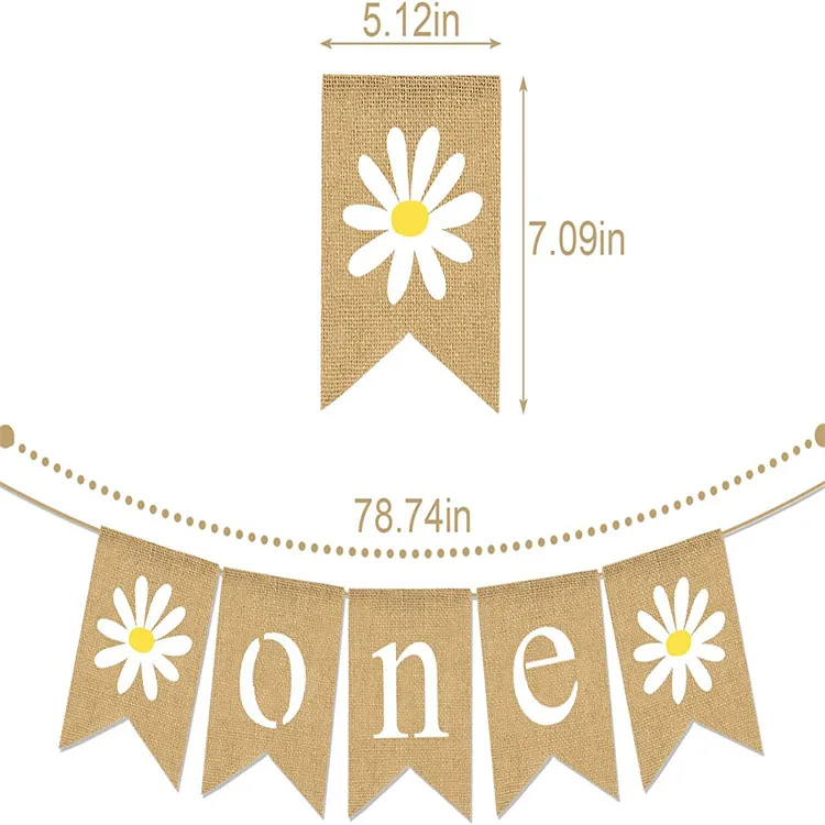

Sweet Daisy Burlap ONE гирлянда для девочки