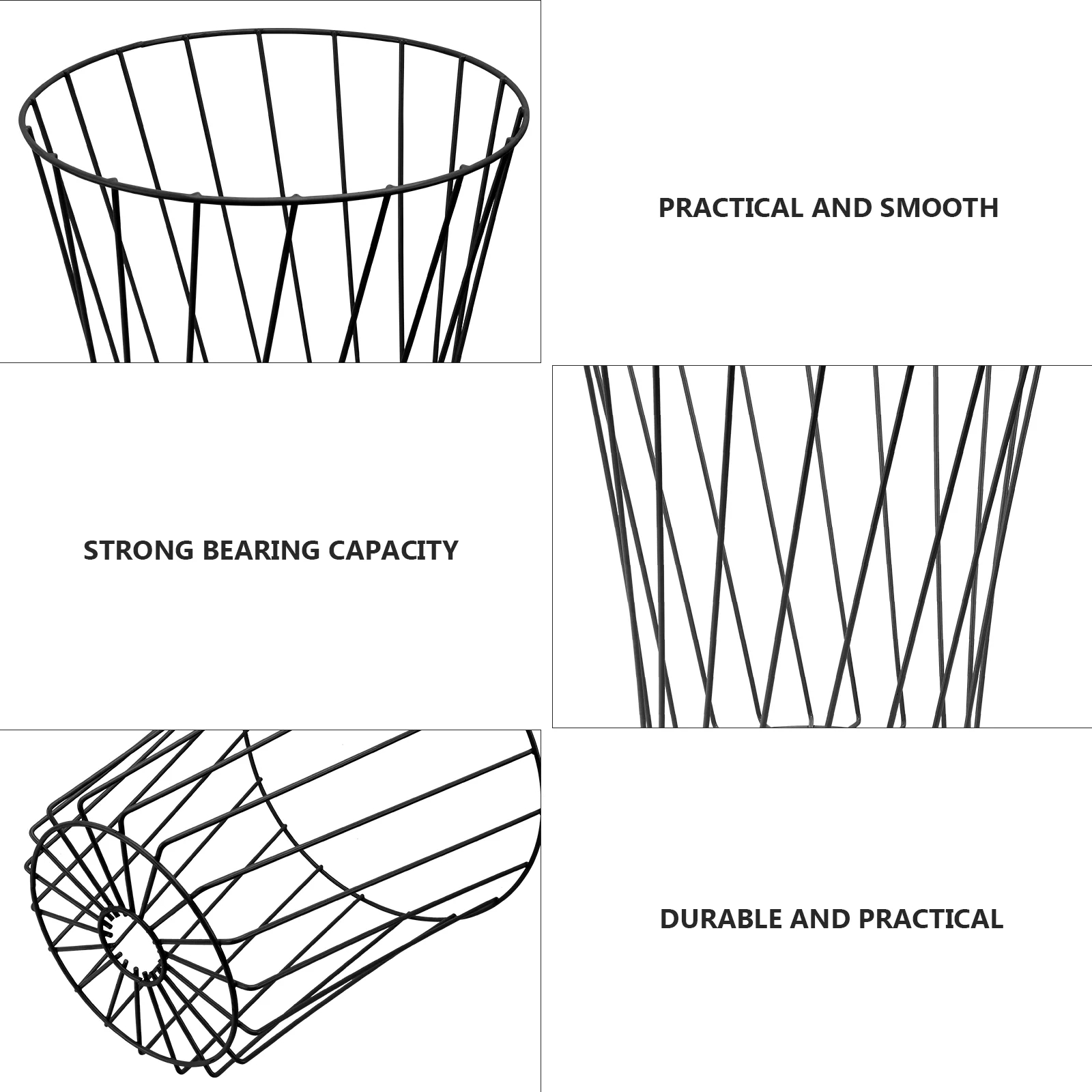 Сетчатая круглая корзина для отходов металлическая сетчатая многоцелевая