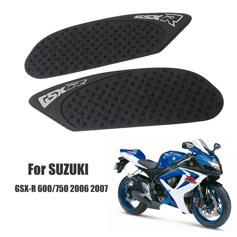 

For SUZUKI GSX-R 600 GSXR 750 2006 2007 Motorcycle Black Transparent Anti slip Fuel Tank Pads Side Gas Knee Grip Traction Pad
