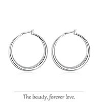 simple circle round hoop earrings western fashion 925 sterling silver statement jewelry for women 2022 trending style