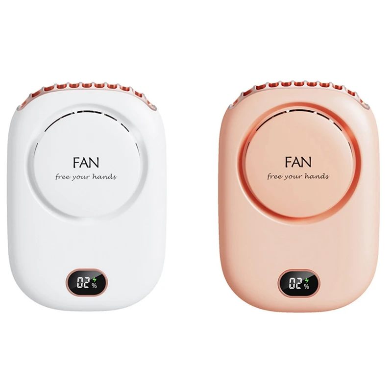 

2Set Fan Mini USB Cooler Rechargeable Ventilador Travel Handheld Silent Small Electric Cooling Fans, Pink & White