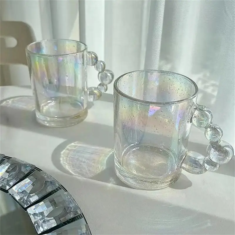 

Niche Companion Glass Mug Coffee Cups Premium Bubble Handle Heat Resistant Coffee Milk Tea Breakfast Cups Clear Milk Mug