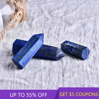 40 50mm natural lapis lazuli quartz crystal point wand hexagonal obelisk healing energy treatment stone craft home decor gift