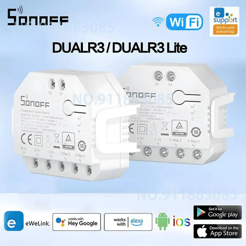 Умный мини-выключатель SONOFF DUALR3/R3 Lite сделай сам двухканальный релейный модуль