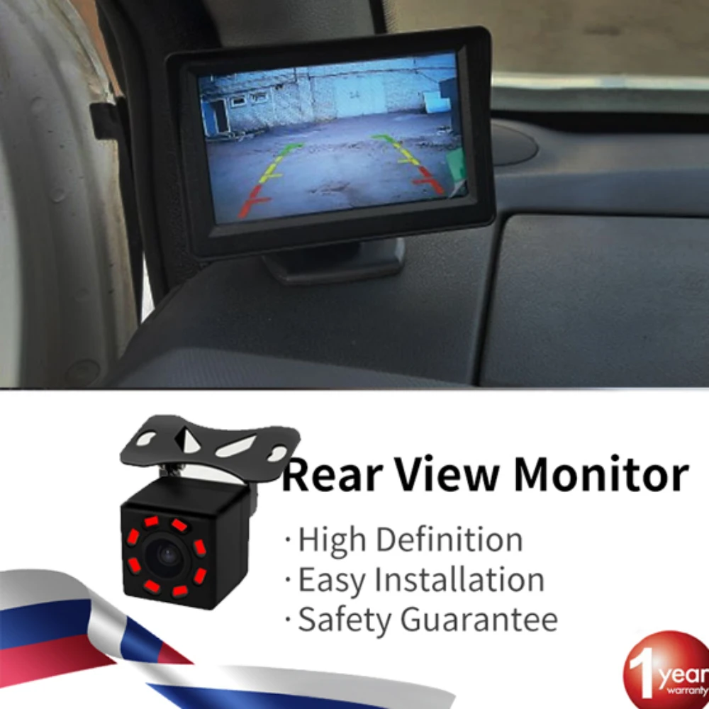 

Car Monitor 4.3" Screen For Rear View Reverse Camera TFT LCD Display HD Digital Color 4.3 Inch PAL/NTSC