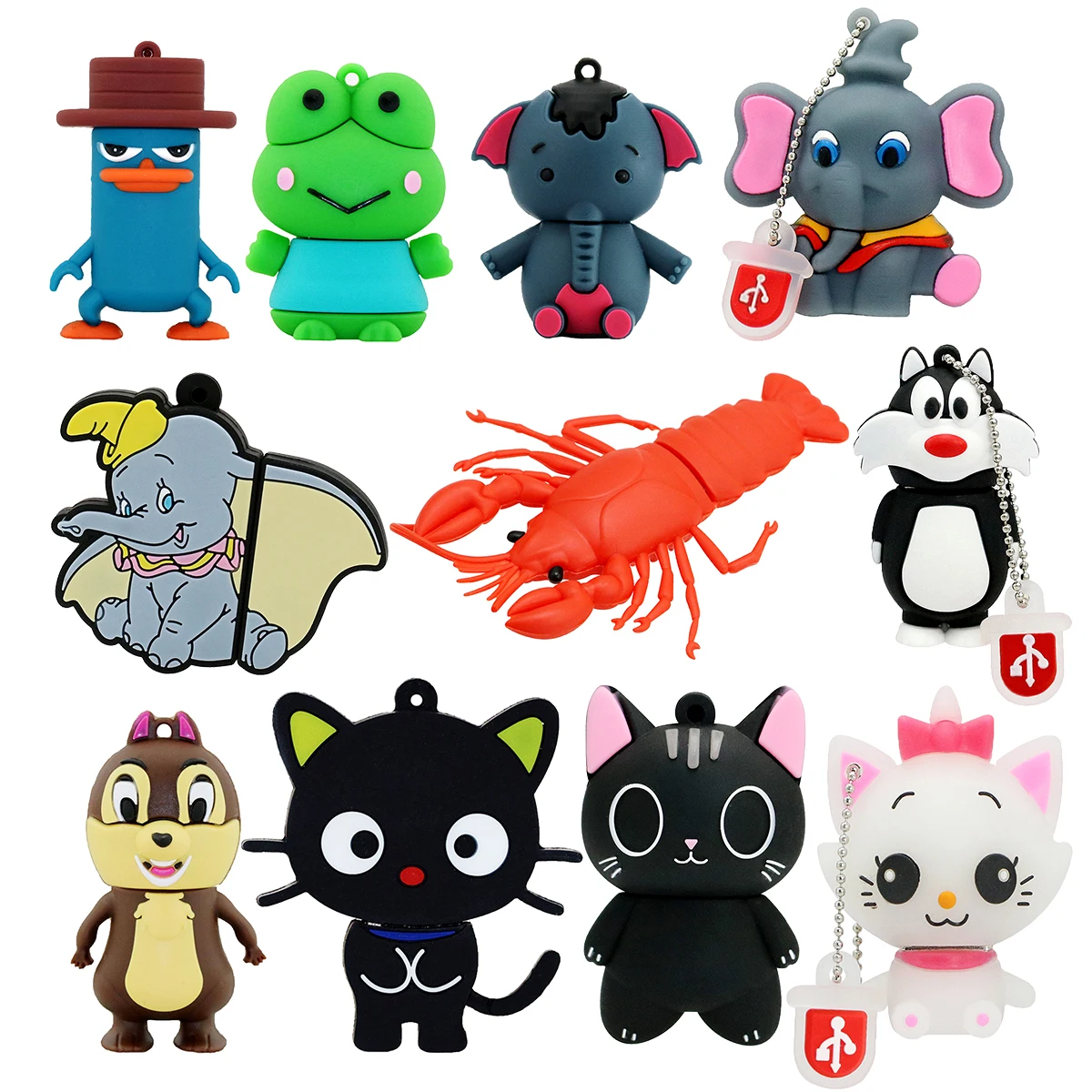 

Флэш-накопитель с мультяшными животными, USB-накопитель, 32 ГБ, 64 ГБ, 128 ГБ, 256 ГБ, флешка, милый высокоскоростной USB 3,0, флеш-накопитель, диск