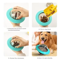 jmtflying saucer dog game flying discs toys cat chew leaking slow food feeder ball puppy iq training toy anti choke puzzle dogs