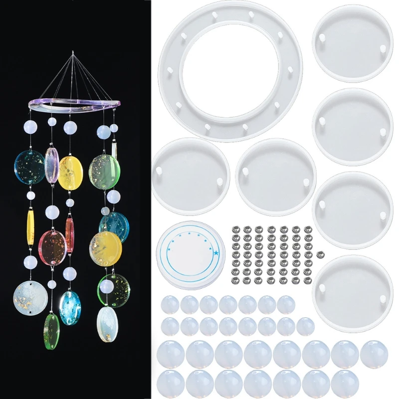

1 Set Wind Chimes Epoxy Resin Mold Wind Bell Pendant Silicone Mould DIY Crafts Home Decorations Casting Tools