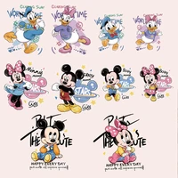 cartoon donald duck fashion brand iron on transfers for clothing heat transfer stickers disney mickey mouse patches for clothes