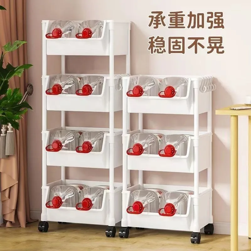 Портативная креативная кухонная книжная полка на колесах для хранения и витрины