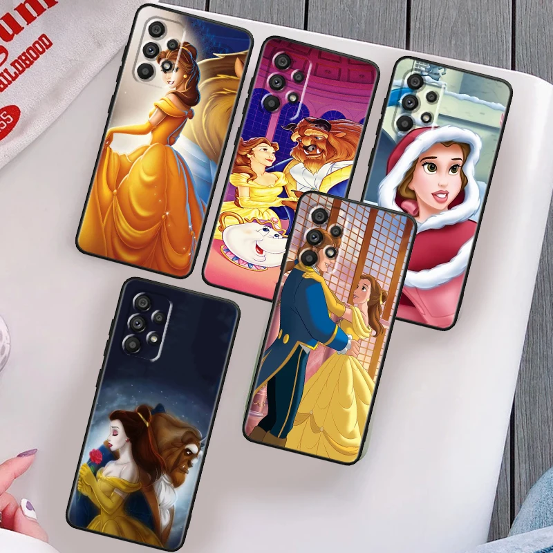 

Belle Beauty and the Beast Phone Case For Samsung Note 20 10 Ultra Plus A31 A8 A14 j6 A12 A5 A70 A7 A34 A20 A04 A24 5G Black