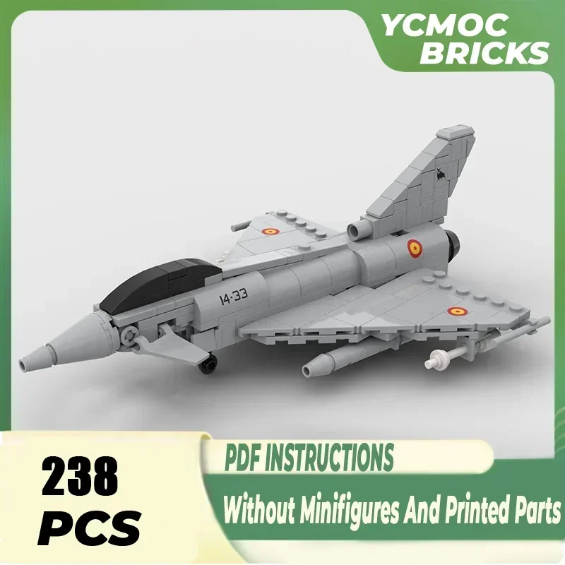 Военная модель Moc строительные кирпичи масштаб 1:72 Eurofighter Typhoon технология
